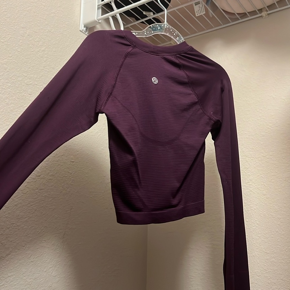 purple lululemon size 0 cropped swift tech